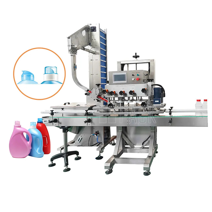 Máquina tampando de garrafa plástica automática cheia