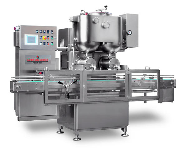 Máquina de enchimento semi-automática de geléia de frutas de cabeças duplas 