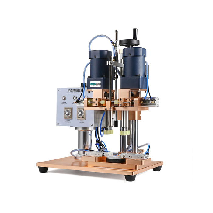 Máquina tampadora de garrafa de eixo semiautomático