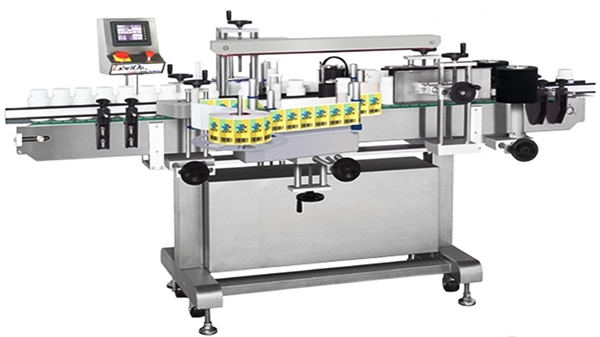 Máquina de rotulagem automática de garrafas de vidro de dupla face