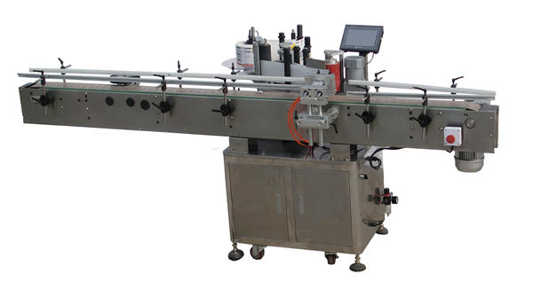 Máquina de rotulagem automática para posicionamento de garrafas